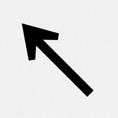 Black arrow pointing up left