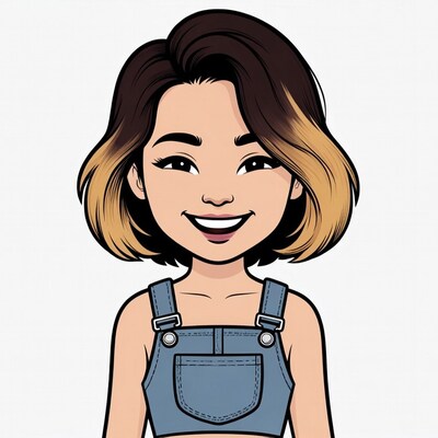 Smiling woman with bob haircut