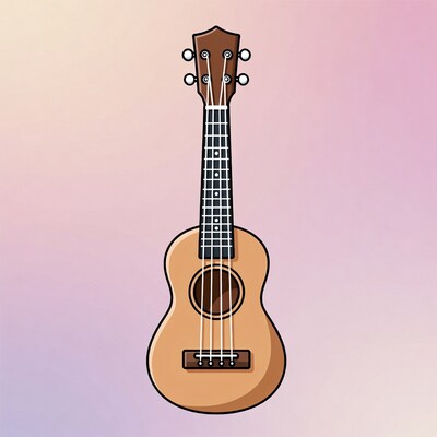 Ukulele on gradient background