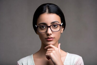 Woman wearing glasses