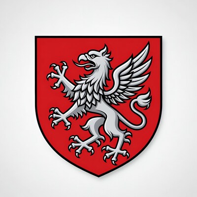 Griffin on red shield