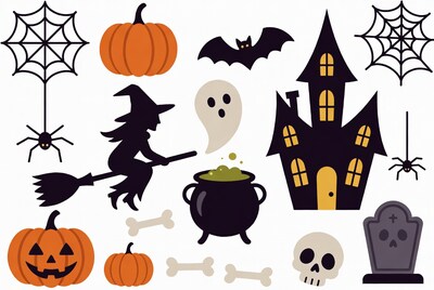 Halloween Icons Clipart Set
