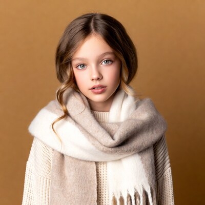 Young girl with scarf
