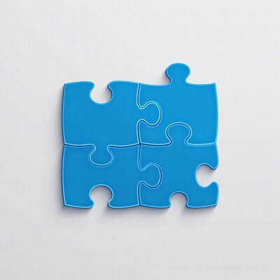 Blue puzzle pieces