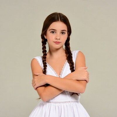 Young woman with braided hair