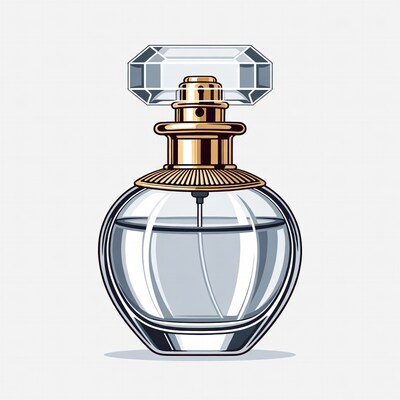 Perfume bottle with crystal cap