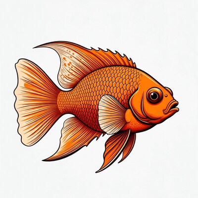 Orange fish illustration