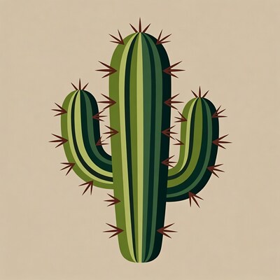 Saguaro cactus illustration