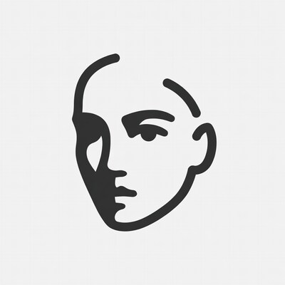 Minimalist line art face