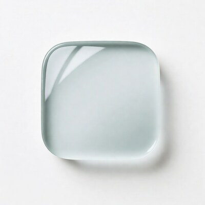 Light blue square plate