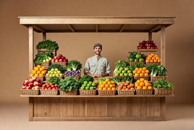 Man at fruit and vegetable stand