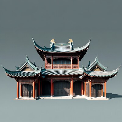 Traditional Chinese temple building