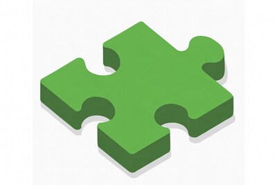 Green puzzle piece