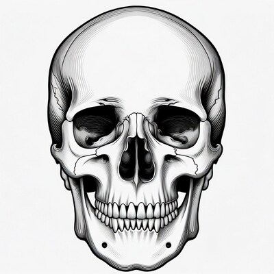 Skull head illustration