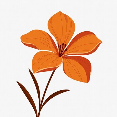 Orange flower illustration