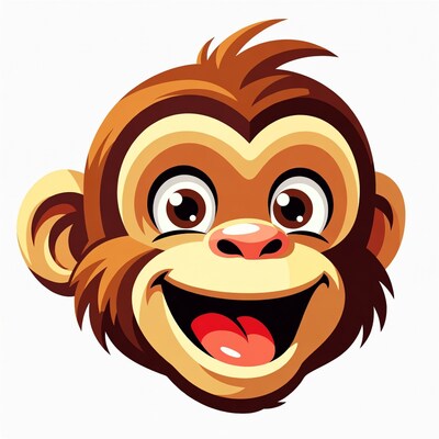 Cartoon monkey face