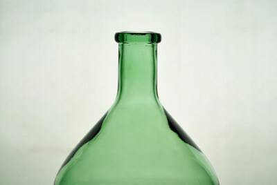 Green glass bottle neck
