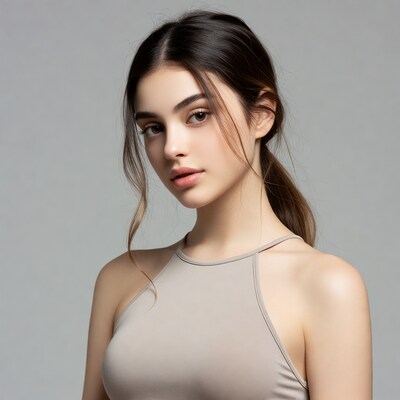 Young woman with dark hair