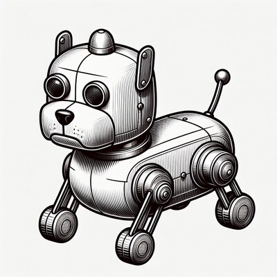 Robot dog illustration