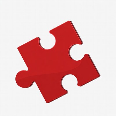 Red puzzle piece