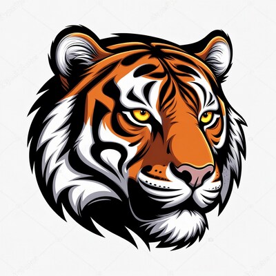 Tiger head illustration