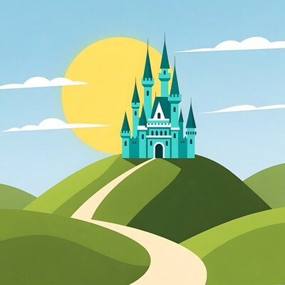 Castle on green hill