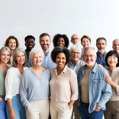Diverse group of smiling adults