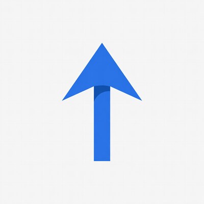 Blue arrow pointing up