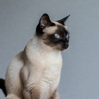 Siamese cat with blue eyes