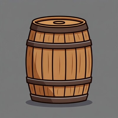 Wooden barrel illustration