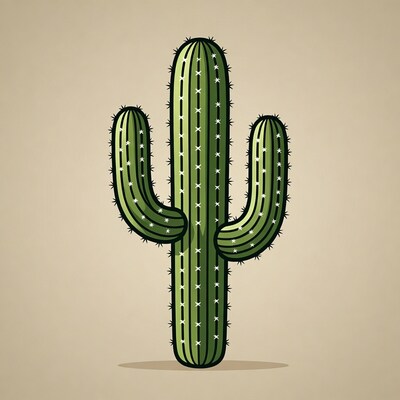 Green cactus illustration