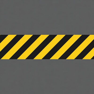 Yellow and black caution stripes