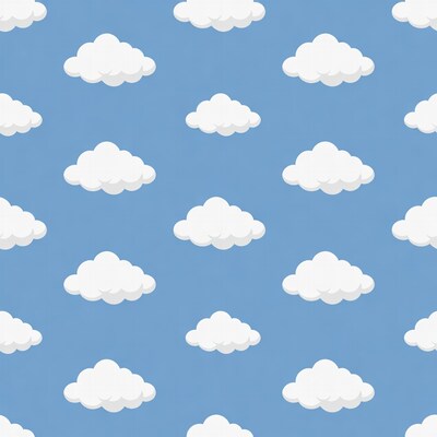 Blue sky with white clouds pattern