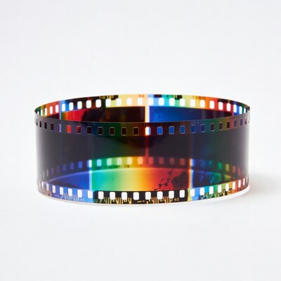 Colorful film strip roll