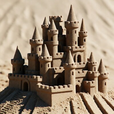 Sandcastle on the beach