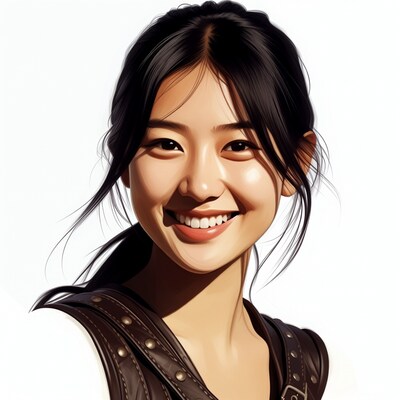 Smiling Asian woman portrait