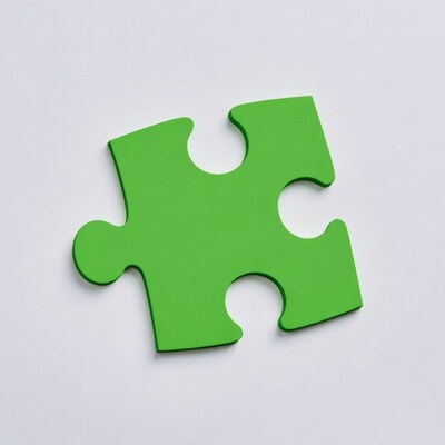 Green puzzle piece