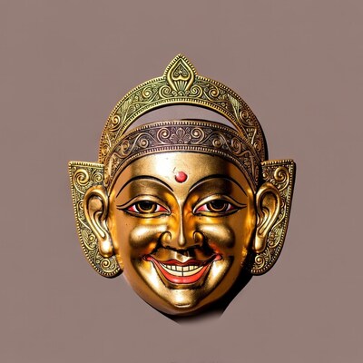 Golden Indian Mask