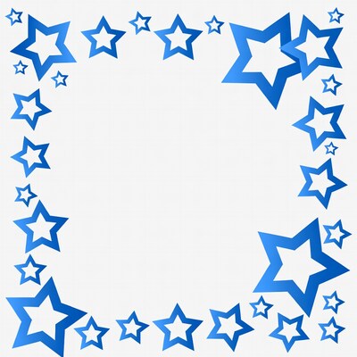 Blue stars frame border