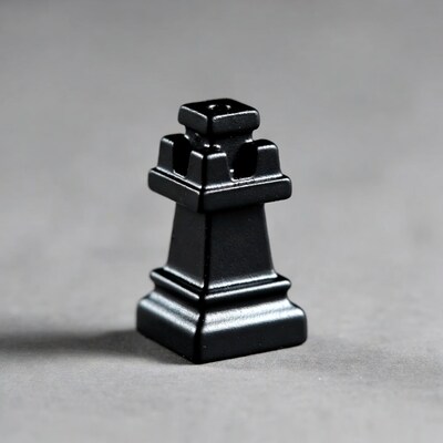 Black rook chess piece