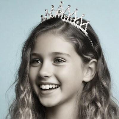 Girl wearing a tiara