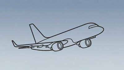 Airplane line drawing