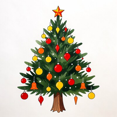 Christmas tree with ornaments