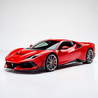 Red Ferrari sports car