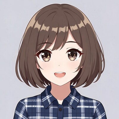 Anime girl with brown hair