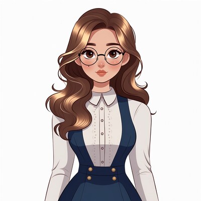 Young woman with glasses