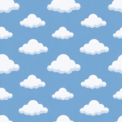 Blue sky with white clouds pattern