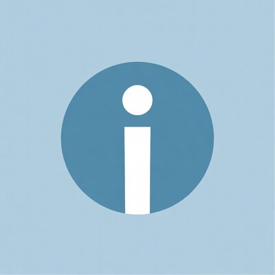 Information icon on blue background