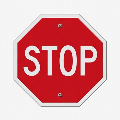 Red stop sign