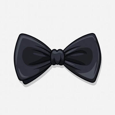 Black bow tie illustration